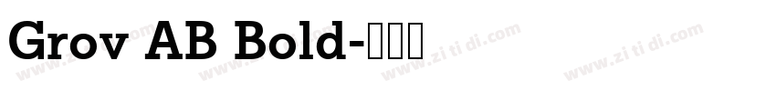 Grov AB Bold字体转换